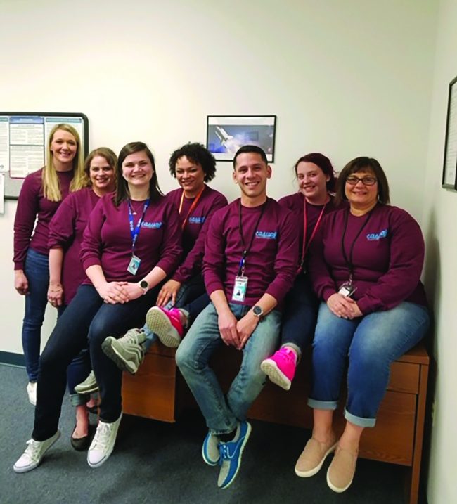 Luzerne RSC staff wearing C.A.S.U.A.L. Day shirts in support of colon cancer awareness