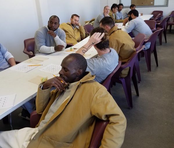 Photo: Robeson CRV participants working in reentry class